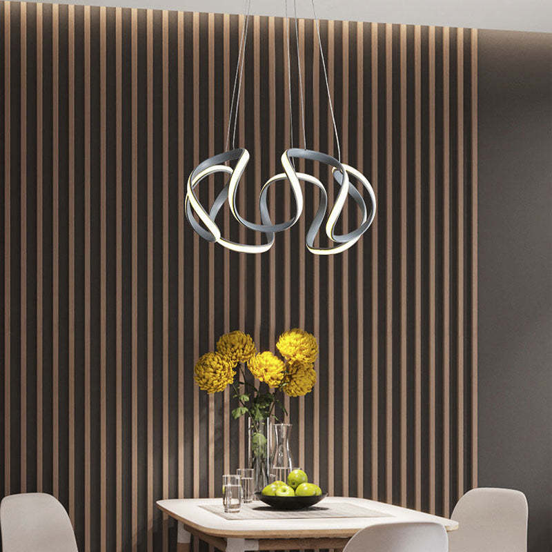Luminária Pendente Evren Flor Irregular Moderna, 3 Cores