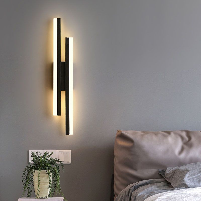 Luminária de Parede Marien Geométrica Minimalista Preto/Branco