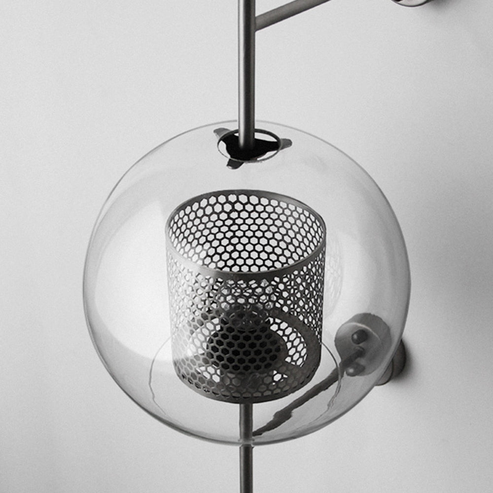 Arandela Seniq Industrial Elegante de Vidro Transparente