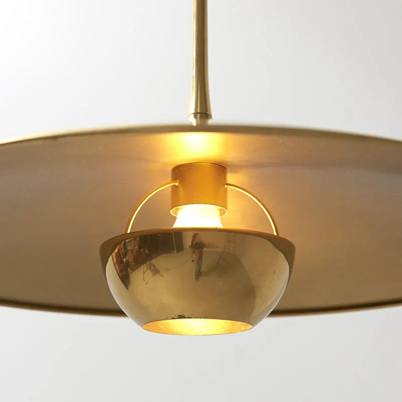 Luminária Pendente Minimalista Kiren, Dourada