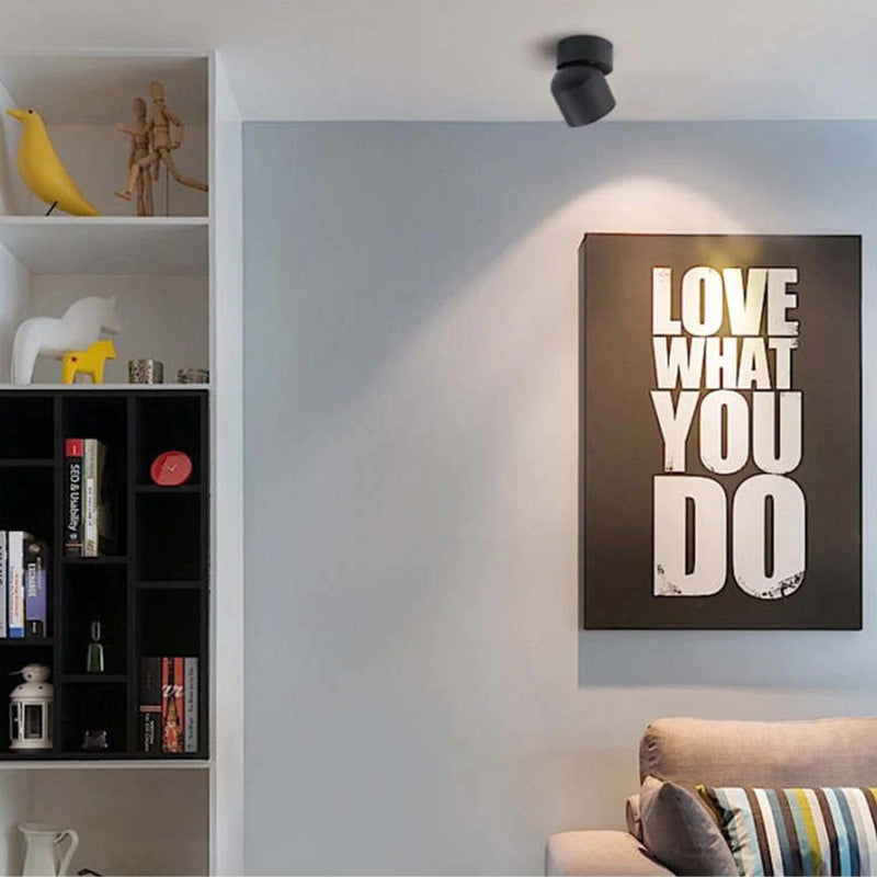 Lurix Foco de Teto LED Moderno Embutido, Preto/Branco