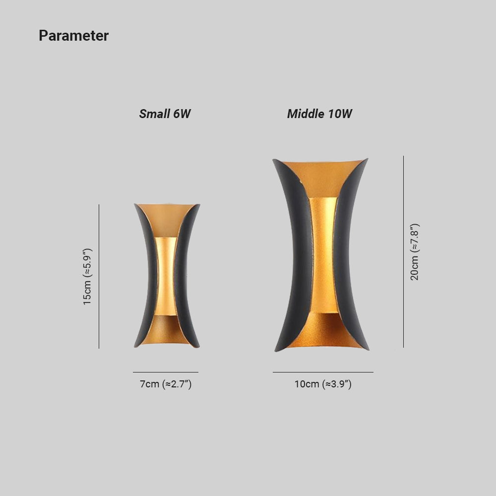 Arandela LED Externa Curva Calyxor