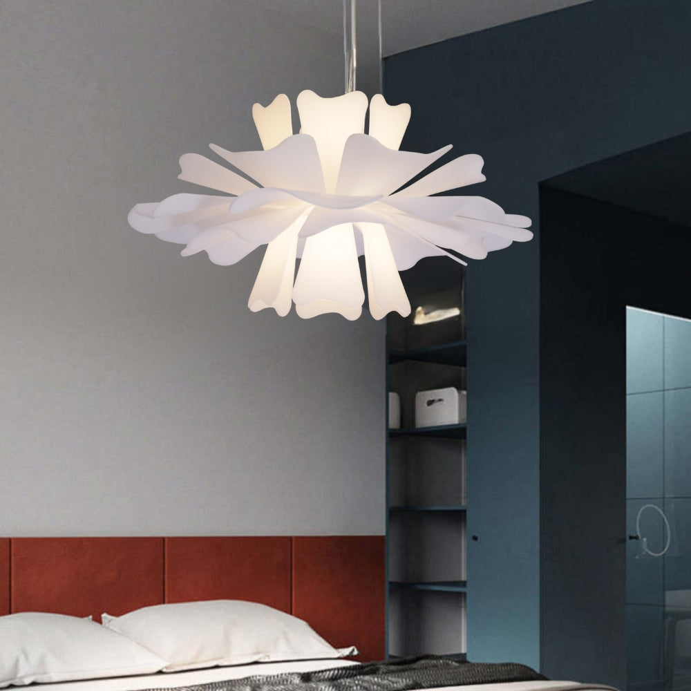 Luminária Pendente Eldor Elegante Flor Branca
