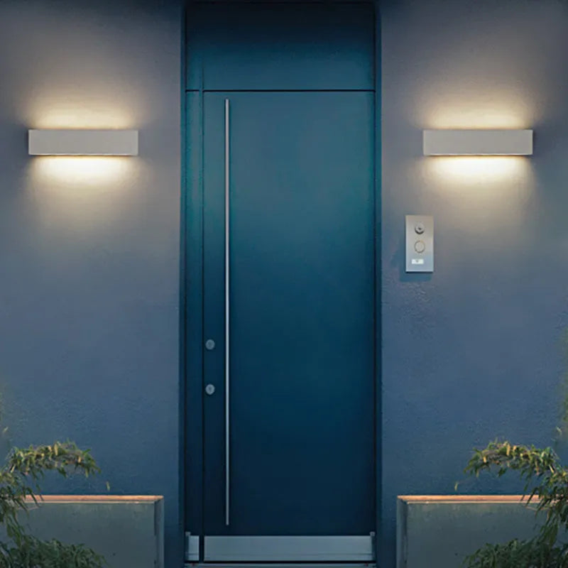 Luminária de Parede Externa LED Davel, Preto e Branco