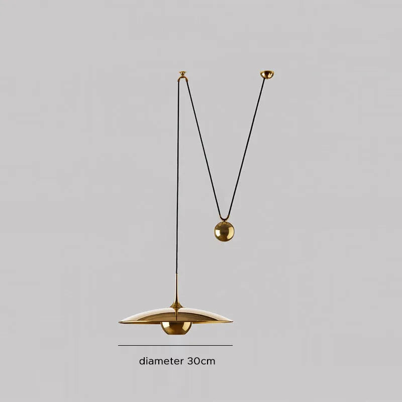 Luminária Pendente Minimalista Kiren, Dourada