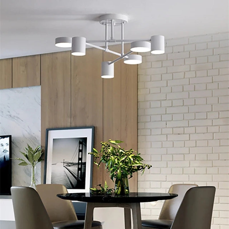 Sorex Plafond LED Embutido Preto/Branco/Dourado 6 Focos