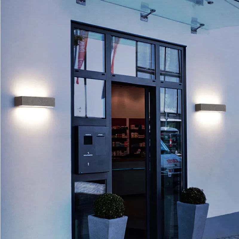 Luminária de Parede Externa LED Davel, Preto e Branco