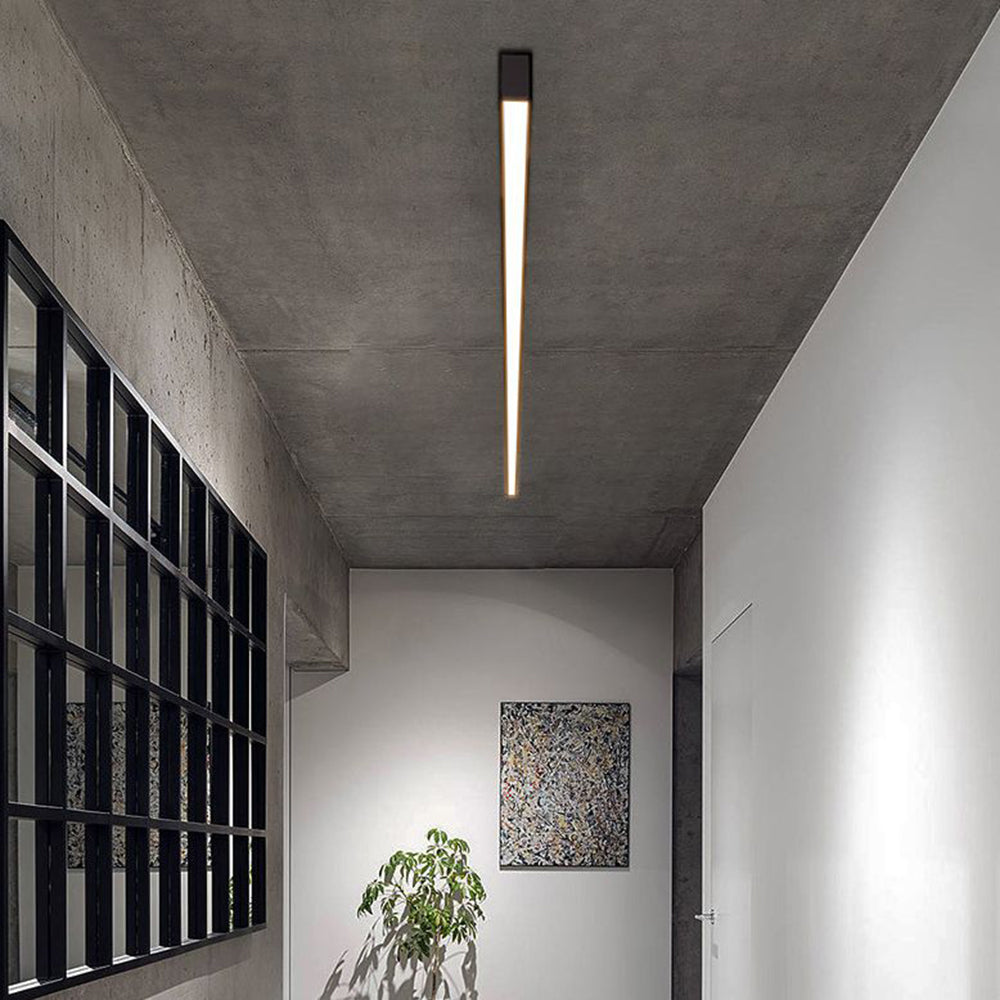 Velmio Luminária de Teto/Parede Linear Preta