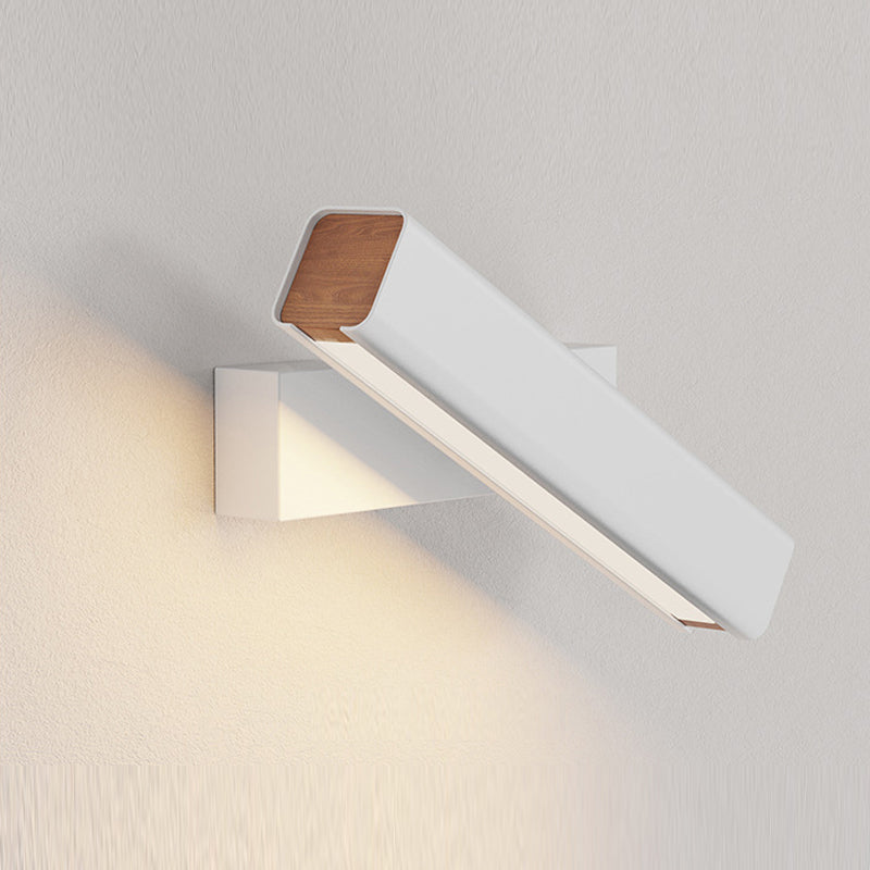 Luminária de Parede Rotativa Heri Retângulos Modernos, Preto/Branco
