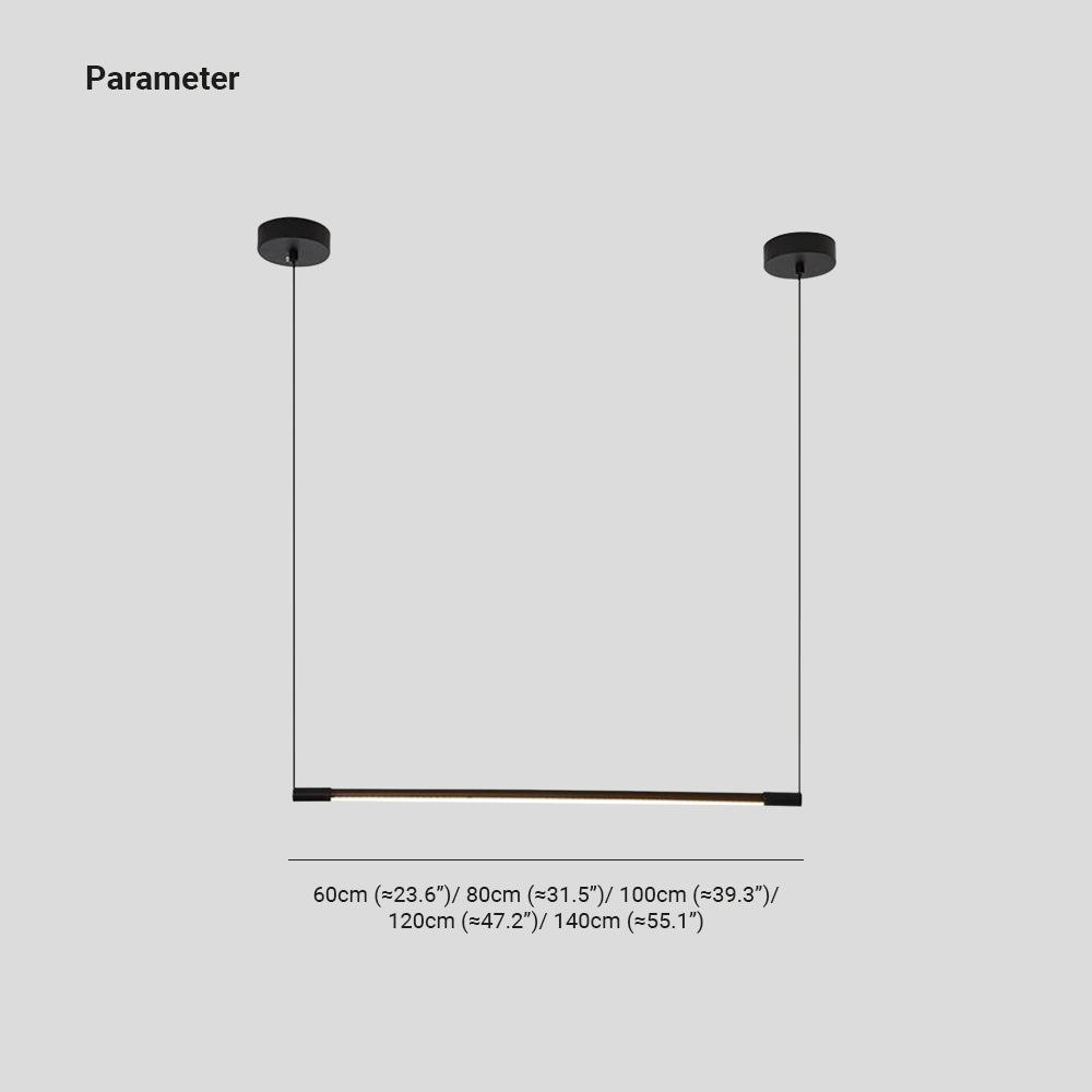Pendente Miren Linear Minimalista Preto