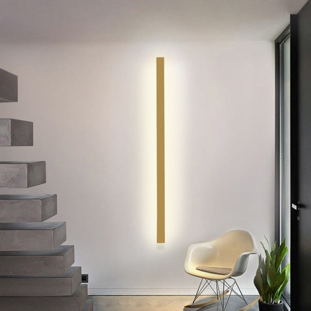Arandela Arveno Linear Minimalista Dourada/Preta/Branca