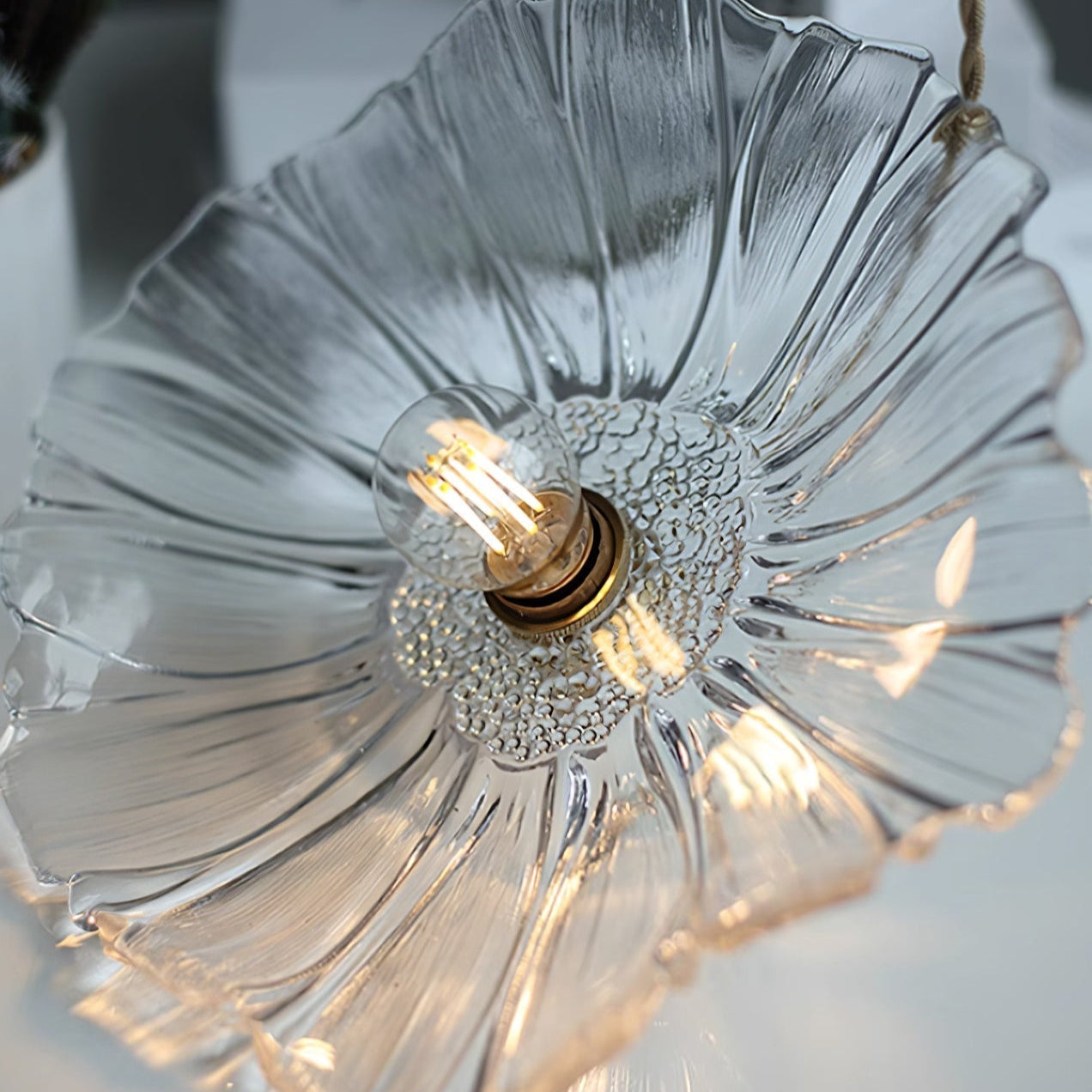 Luminária de Teto/Pendente de Vidro Flor Lavor