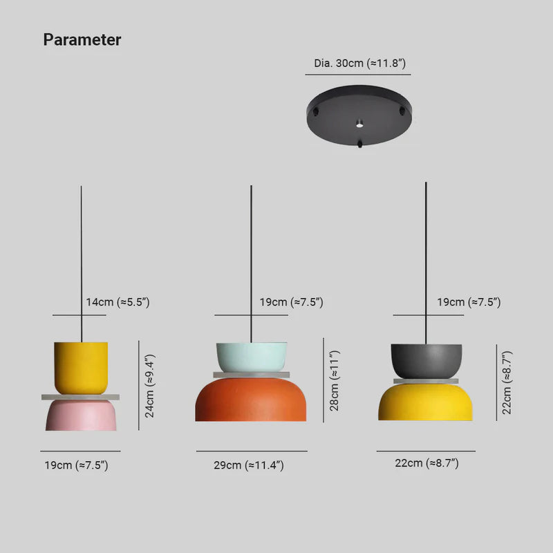 Pendente Sarin Cores Contrastantes
