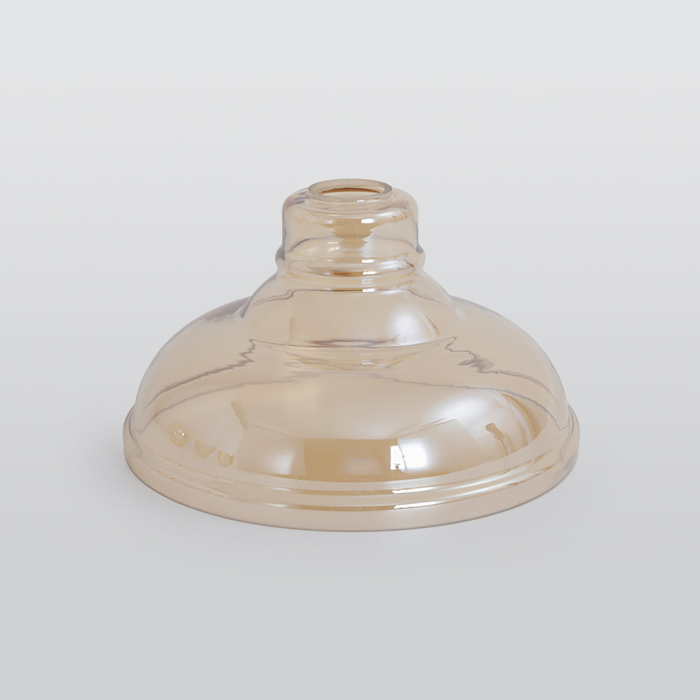 Luminária Pendente de Vidro Industrial Teni Transparente/Âmbar/Cinza Fumê