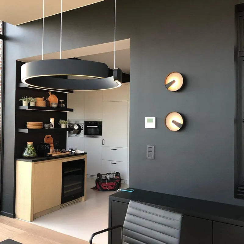 Luminária Pendente Soriel Anel LED Minimalista de Luxo