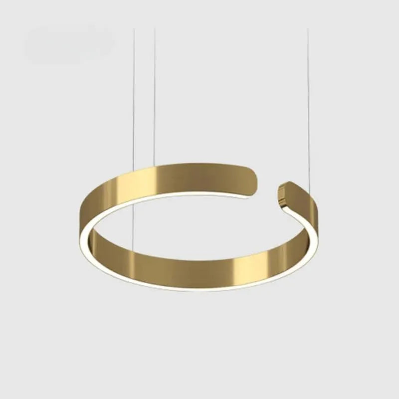 Luminária Pendente Soriel Anel LED Minimalista de Luxo