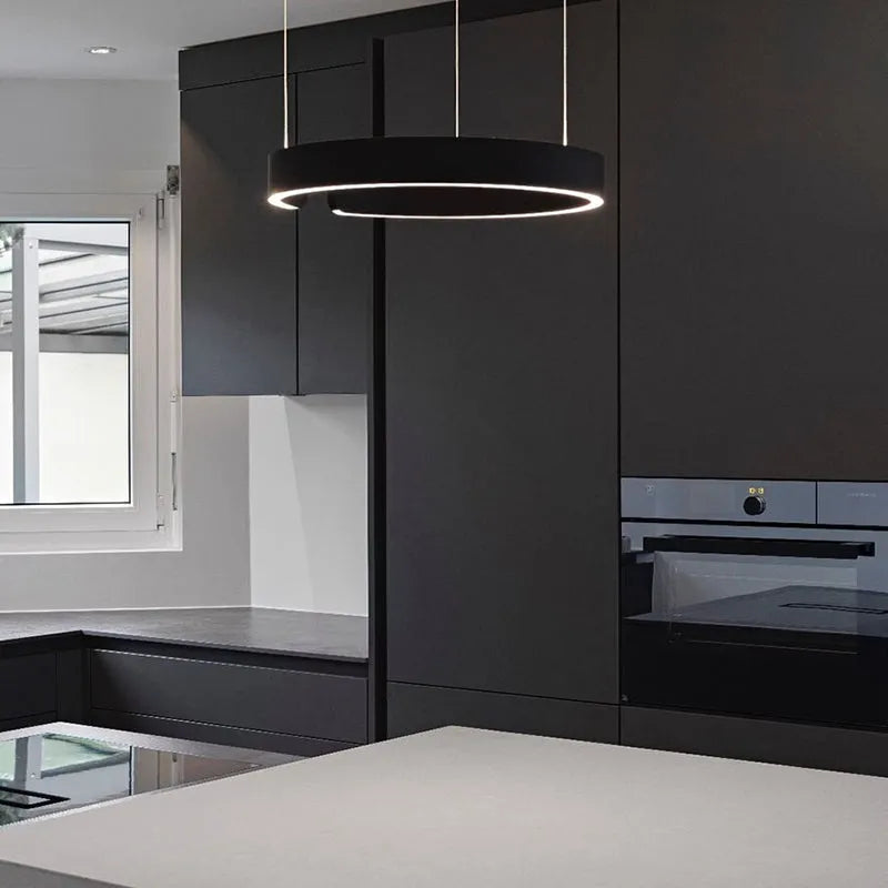 Luminária Pendente Soriel Anel LED Minimalista de Luxo