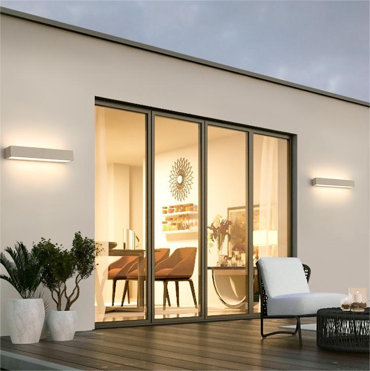 Luminária de Parede Externa LED Davel, Preto e Branco