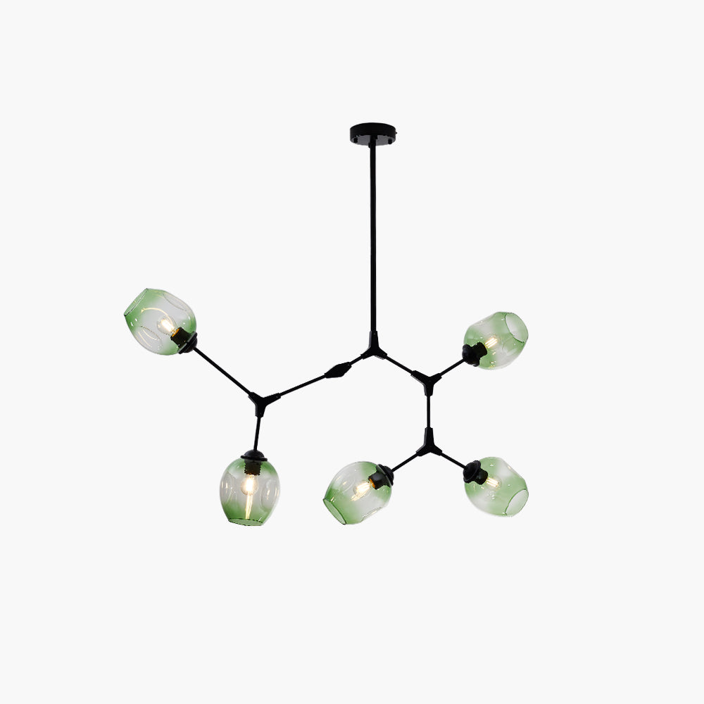 Zerin Luminária Pendente Nórdica Moderna de Vidro Bolha Transparente
