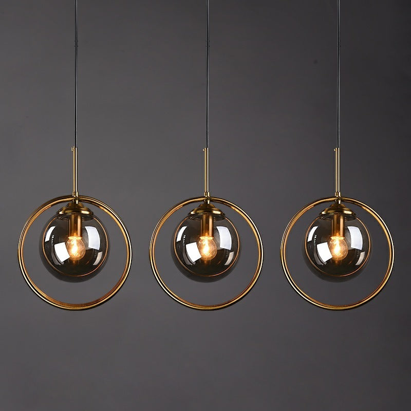 Luminária Pendente Neo de Vidro com Anel