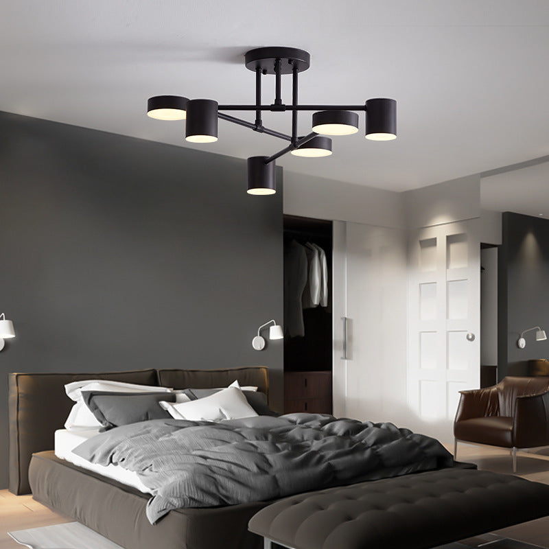 Sorex Plafond LED Embutido Preto/Branco/Dourado 6 Focos