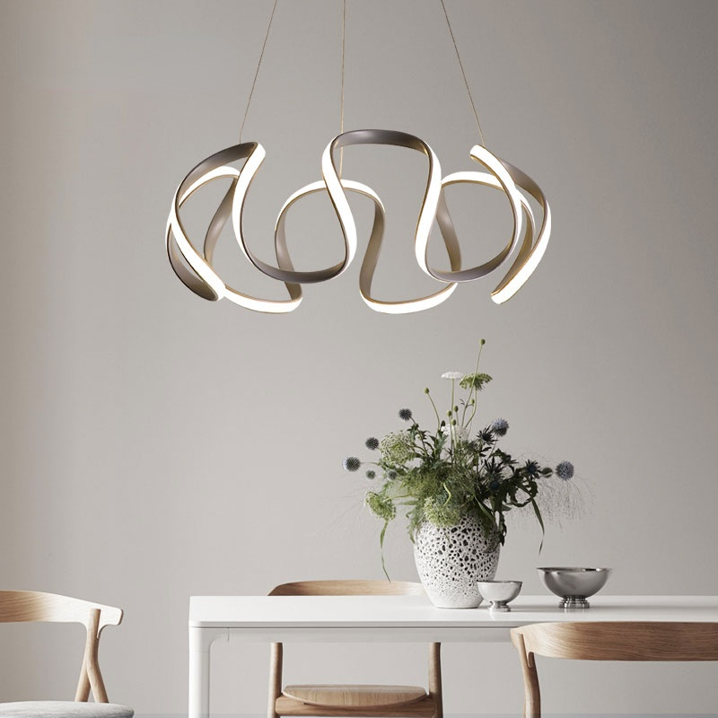 Luminária Pendente Evren Flor Irregular Moderna, 3 Cores
