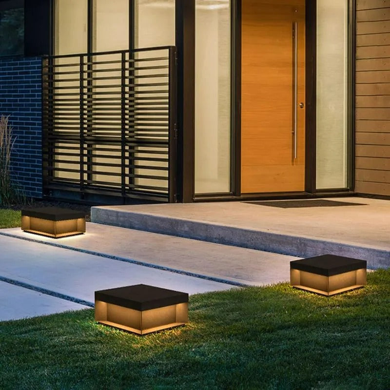 Luminárias de Poste Solares Quadradas Modernas Lenovae para Exterior