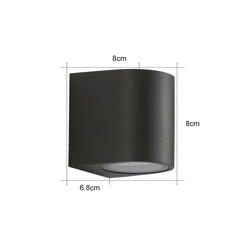 Luminária de Parede Externa Quadrada Minimalista Koraq, Preta