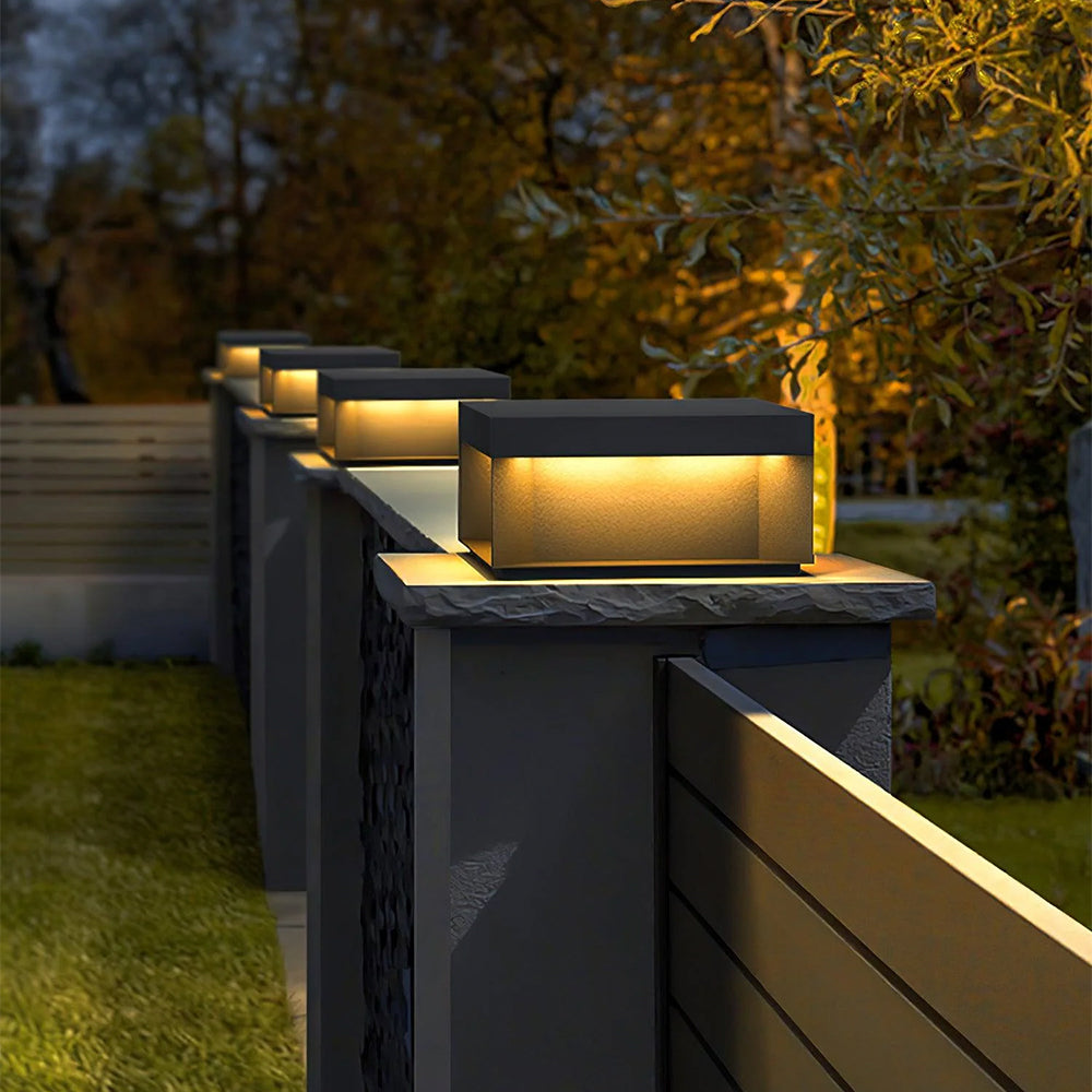 Luminárias de Poste Solares Quadradas Modernas Lenovae para Exterior