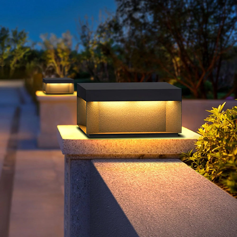 Luminárias de Poste Solares Quadradas Modernas Lenovae para Exterior