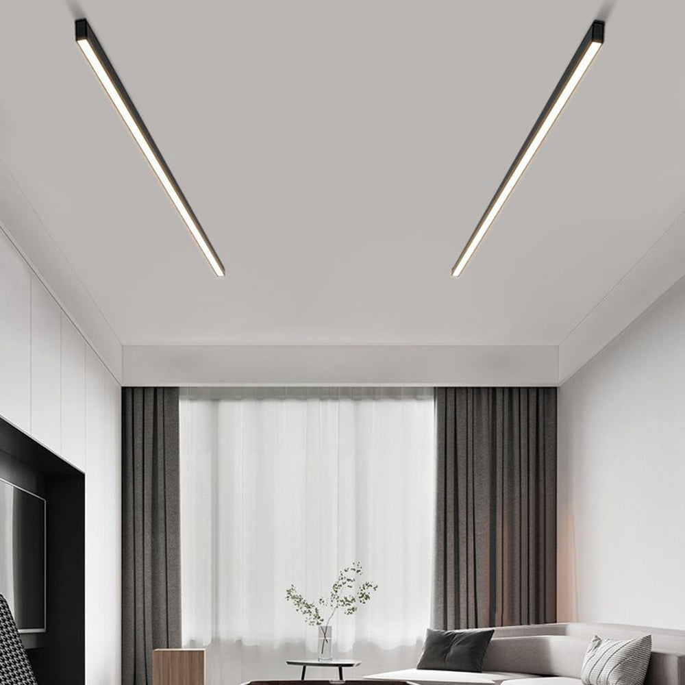 Velmio Luminária de Teto/Parede Linear Preta