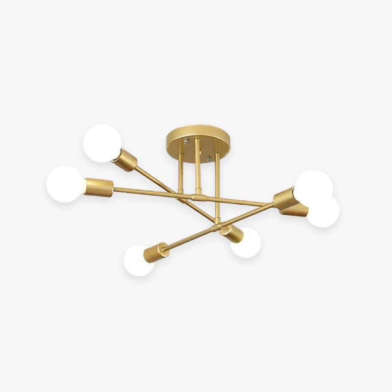 Lunil Plafon Moderno, Dourado e Preto