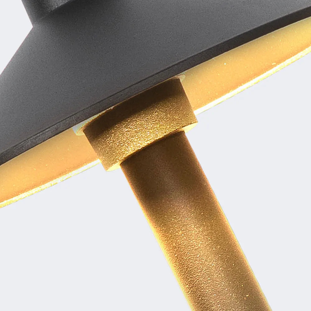 Balizador de Jardim Dorvenia Contemporâneo Preto com Design de Chapéu