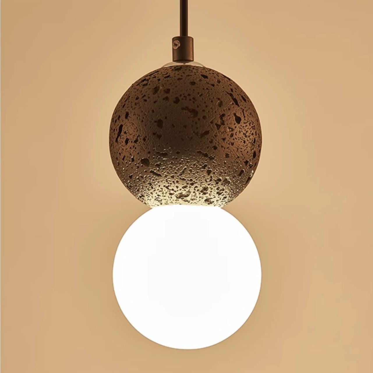 Luminária Pendente Orynth Travertino Moderna
