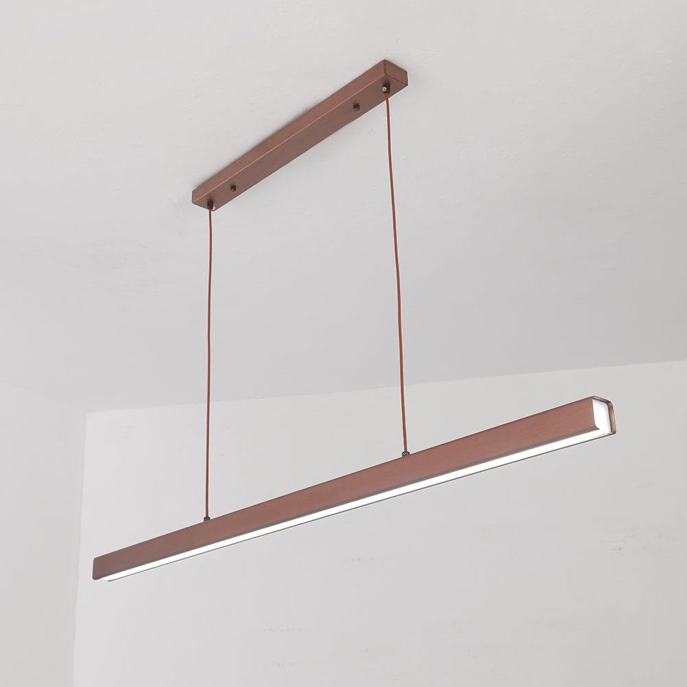 Lerin Luminária Pendente Linear LED Moderna Preto/Marrom