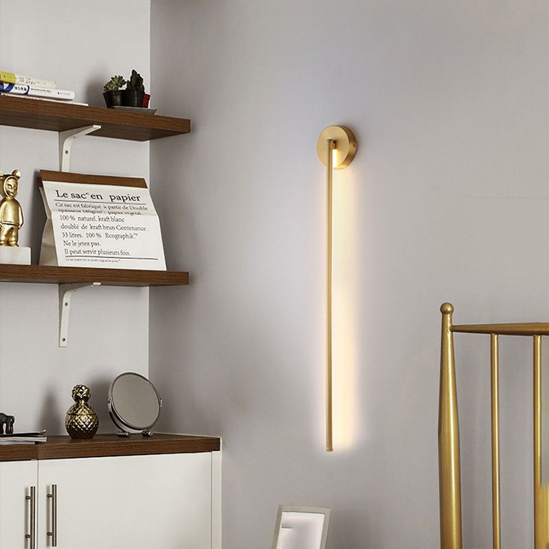 Arandela Dorina Linear Moderna e Gel de Sílica Dourada