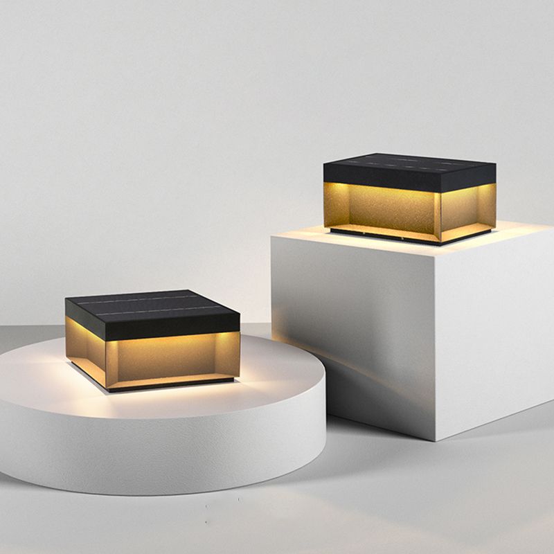 Luminárias de Poste Solares Quadradas Modernas Lenovae para Exterior