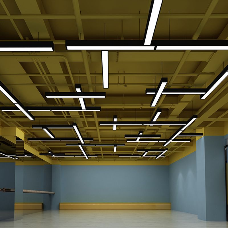 Pendente Soreva LED Retangular Minimalista Preto