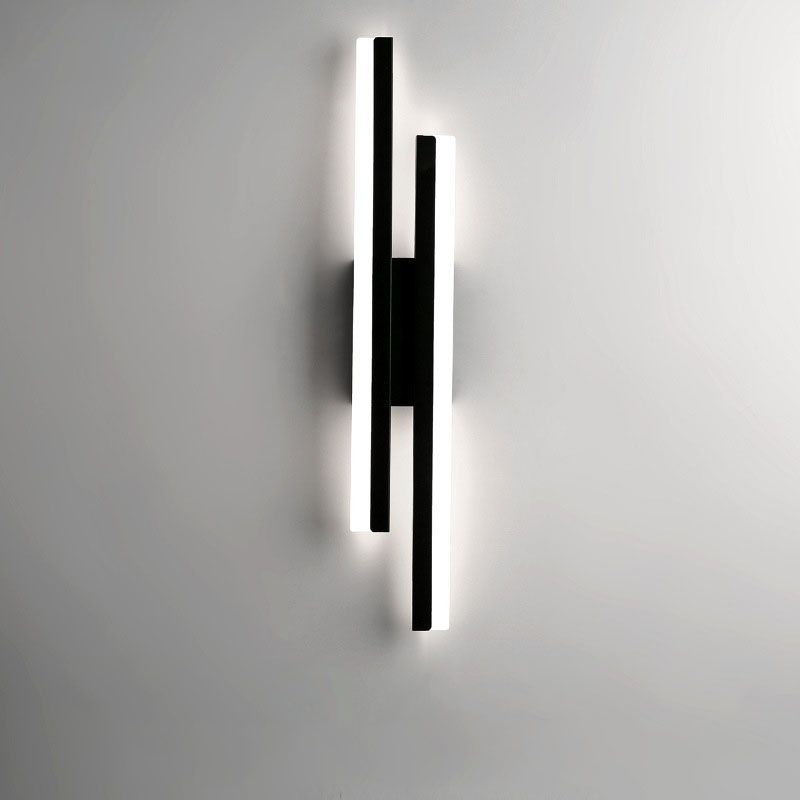 Luminária de Parede Marien Geométrica Minimalista Preto/Branco