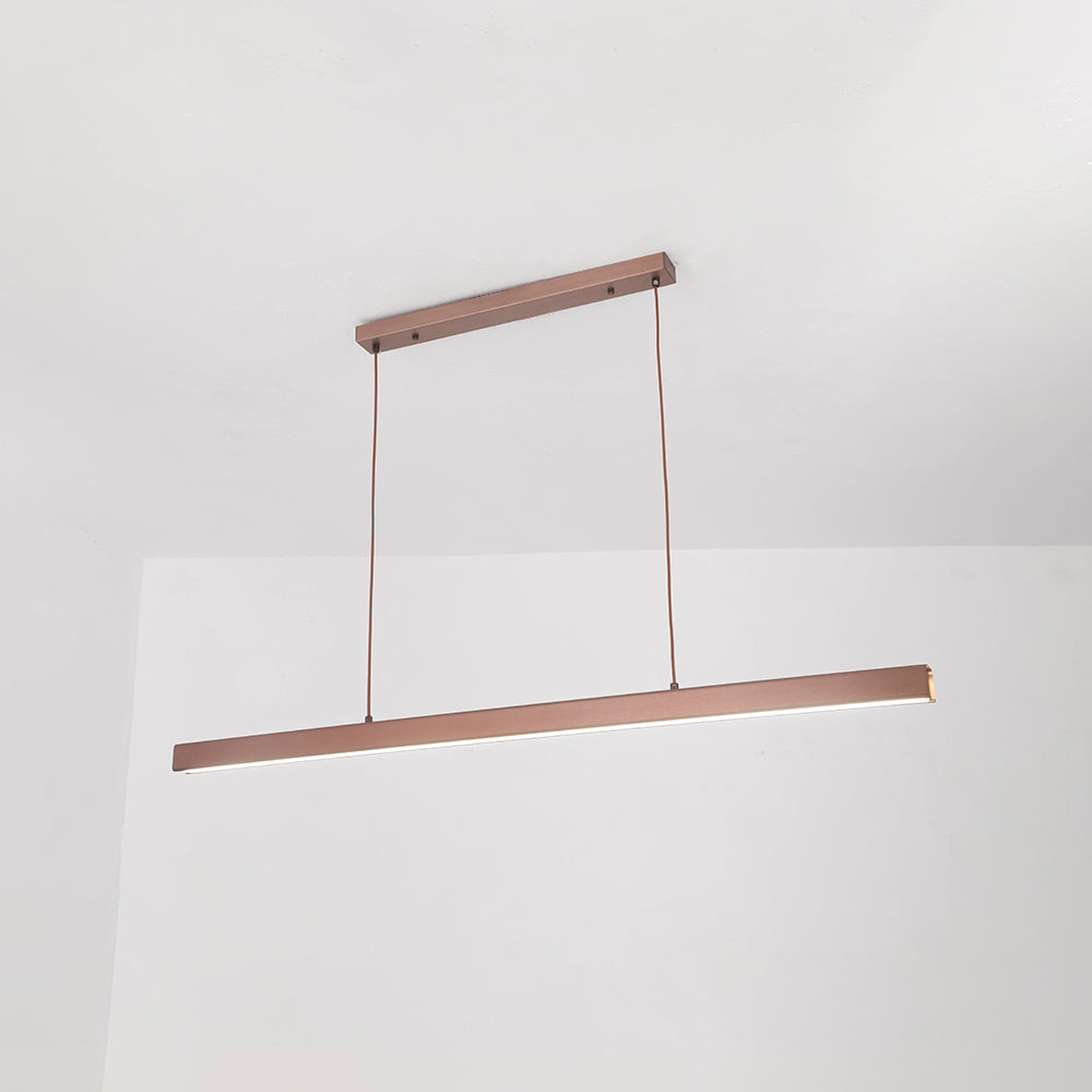 Lerin Luminária Pendente Linear LED Moderna Preto/Marrom