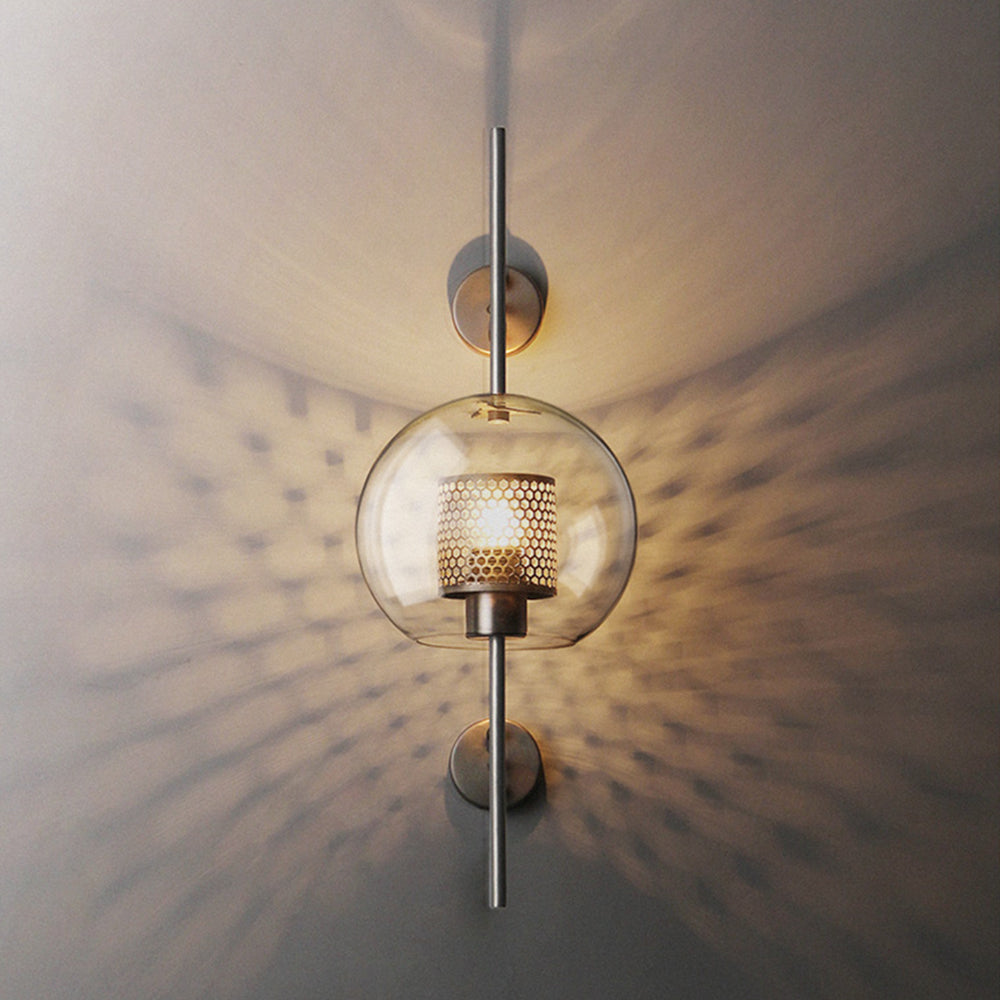 Arandela Seniq Industrial Elegante de Vidro Transparente