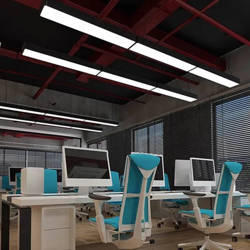 Pendente Soreva LED Retangular Minimalista Preto
