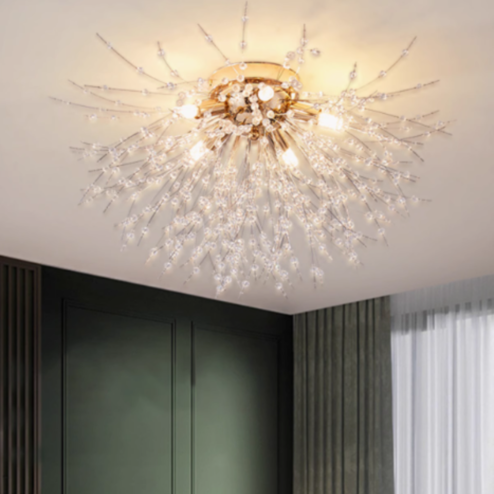 Luminária Pendente Vintage Lirex Dente-de-leão Fogo de Artifício