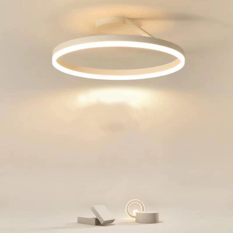 Plafon de Teto Solinor Círculo Moderno, Preto e Branco
