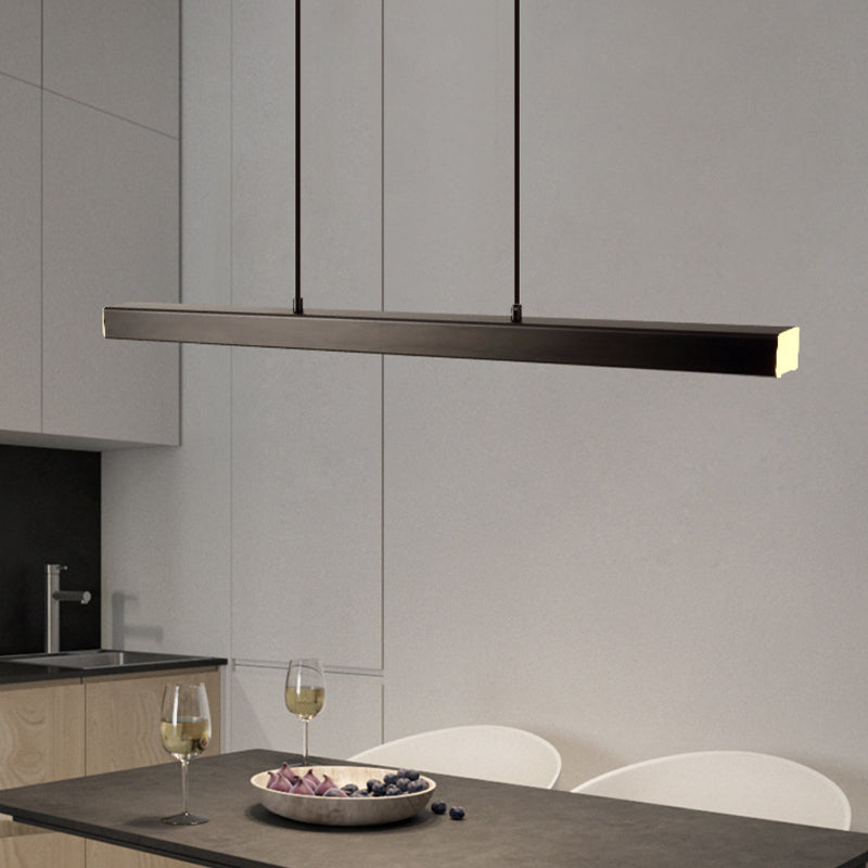 Lerin Luminária Pendente Linear LED Moderna Preto/Marrom