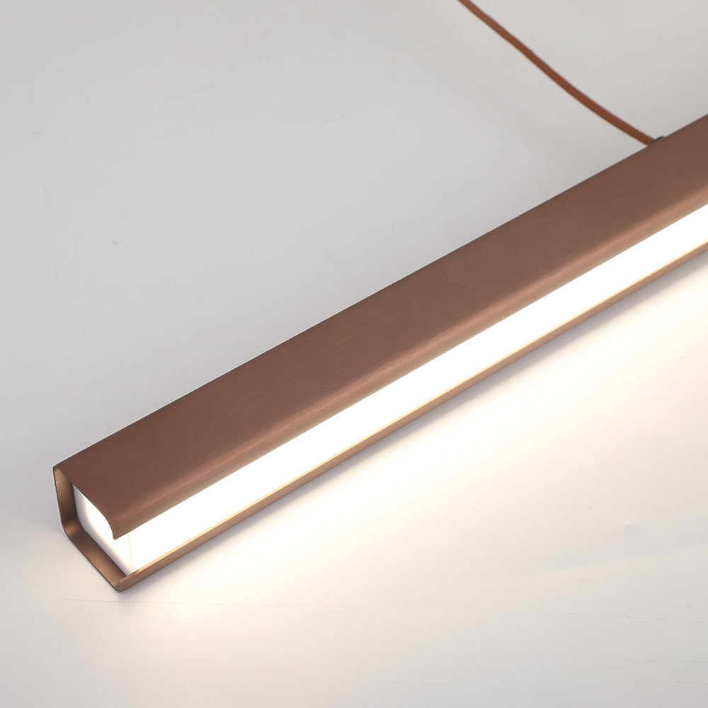 Lerin Luminária Pendente Linear LED Moderna Preto/Marrom