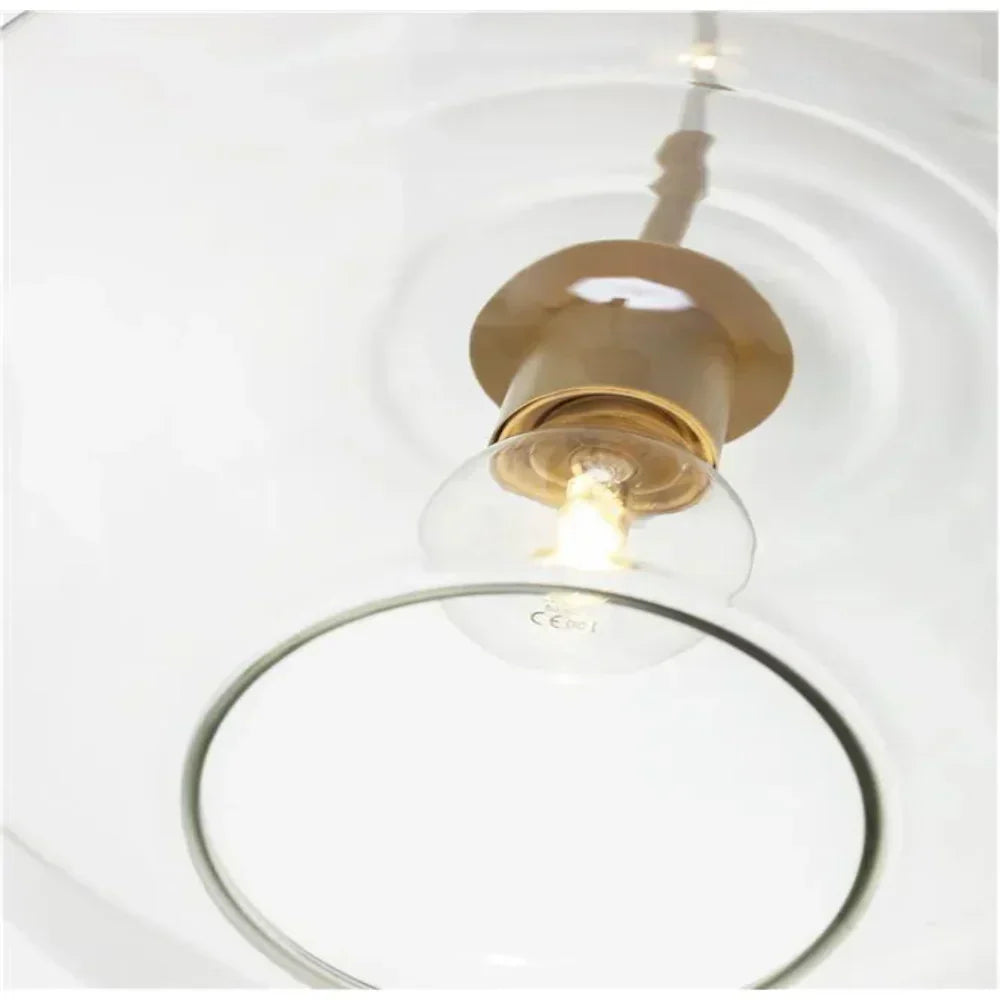 Pendente Virelo de Vidro Diamante Transparente/Âmbar