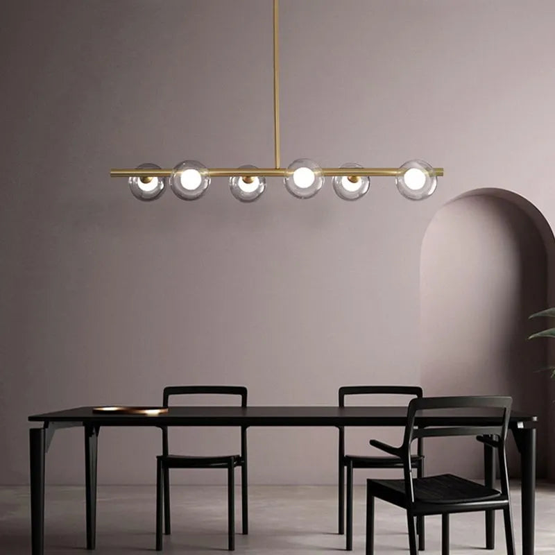 Pendente Lumirel Linear com Vidro Bolha