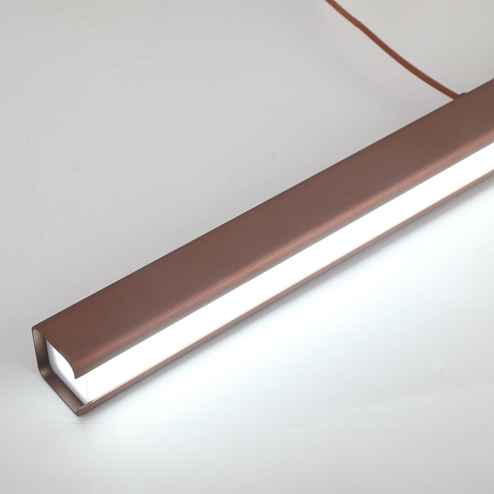 Lerin Luminária Pendente Linear LED Moderna Preto/Marrom