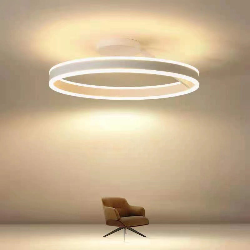 Plafon de Teto Solinor Círculo Moderno, Preto e Branco